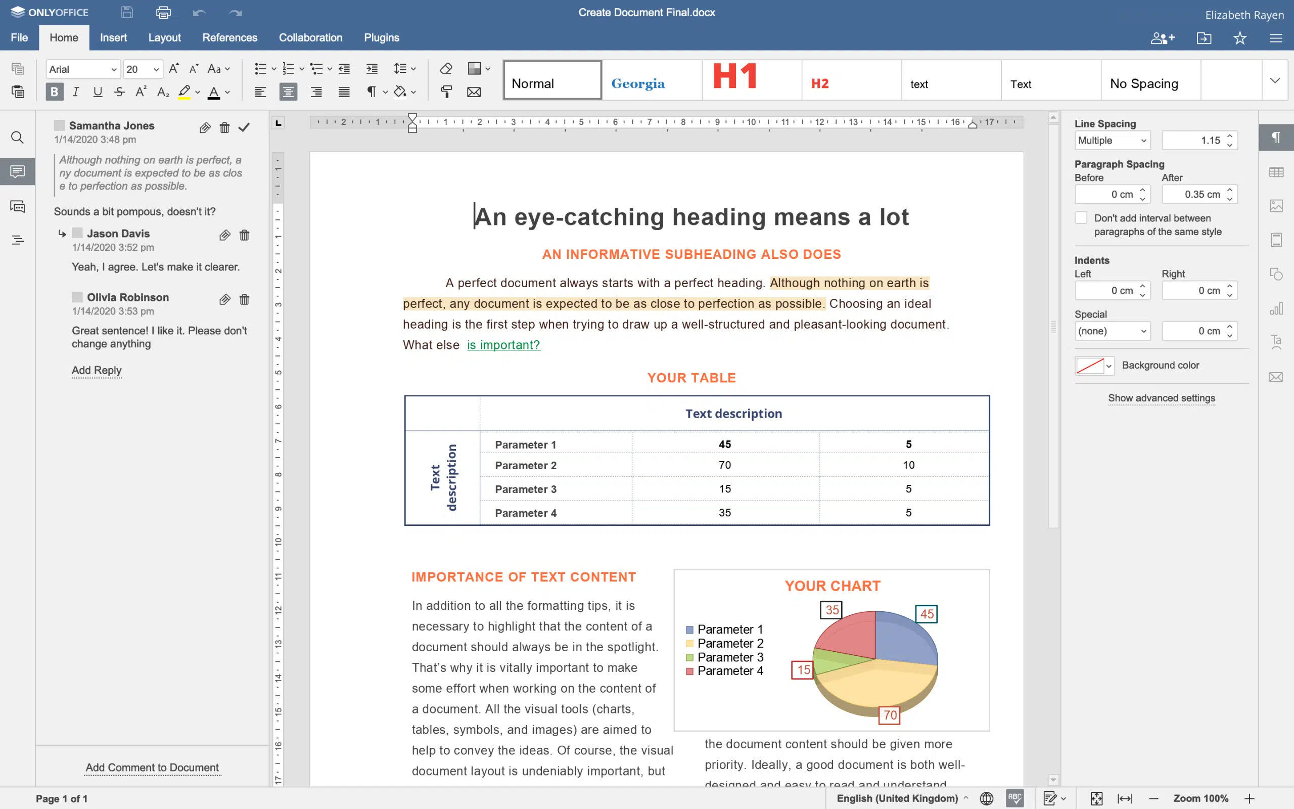 Un document sur OnlyOffice