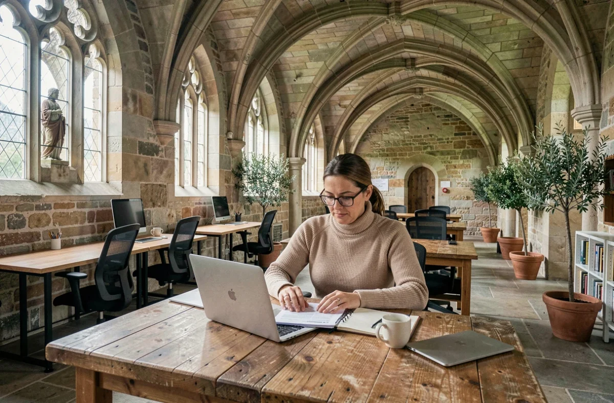 L'Abbaye du Valasse à Gruchet-le-Valasse transformée en espace de coworking dans un cadre médiéval historique