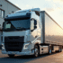 Camion de 33 tonnes dans un centre logistique moderne