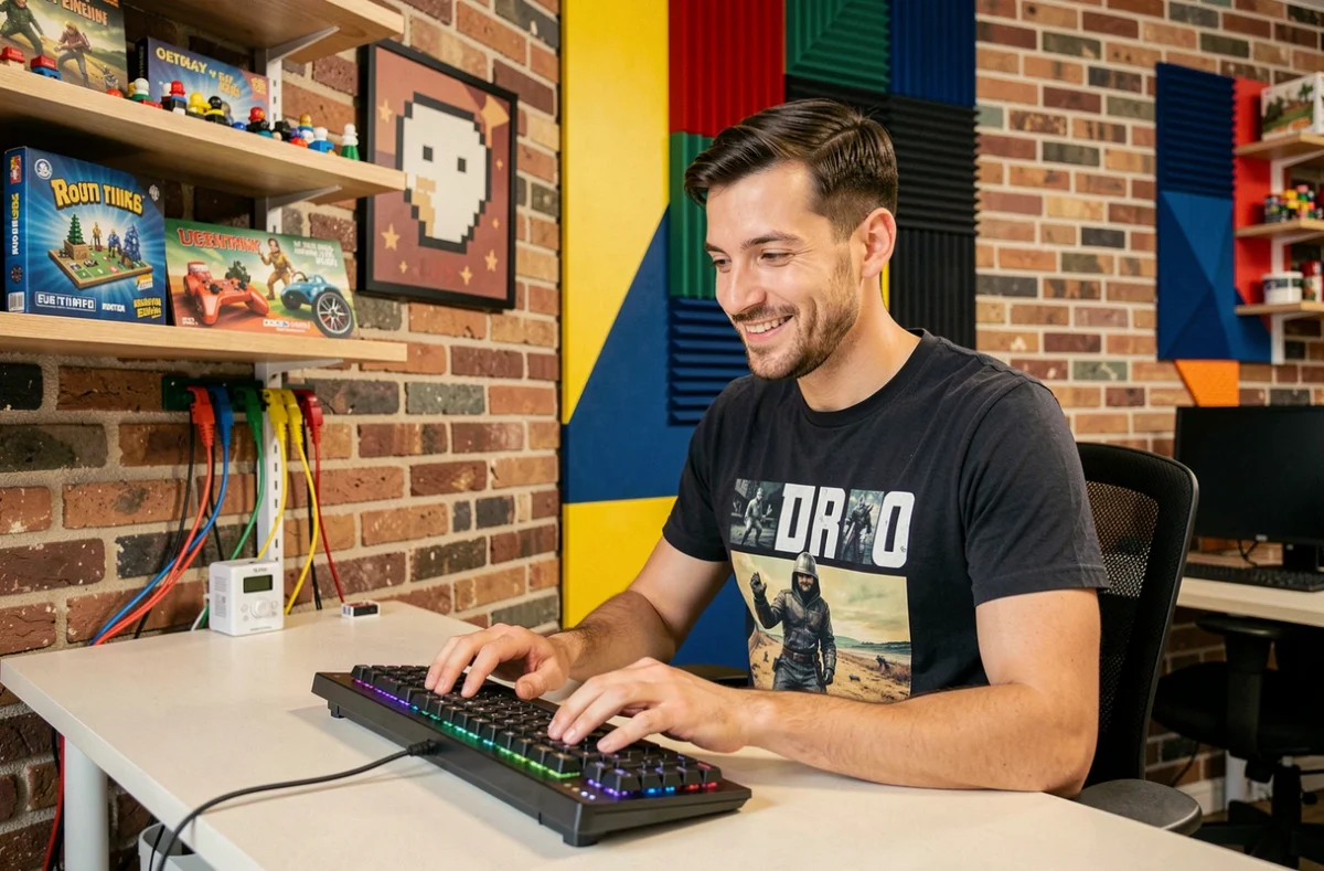 Game of Works à Rouen, espace de coworking créatif avec une décoration inspirée du jeu et un professionnel au travail
