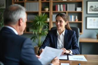 Expert-comptable aidant un entrepreneur à gérer son entreprise efficacement