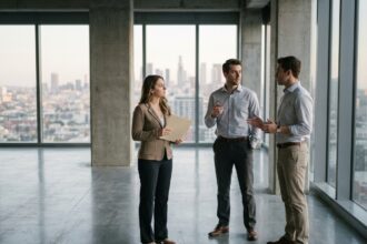 Groupe de professionnels dans un bureau moderne