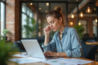 Jeune femme manager au bureau coworking moderne