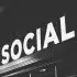 white Social signage at nighttime
