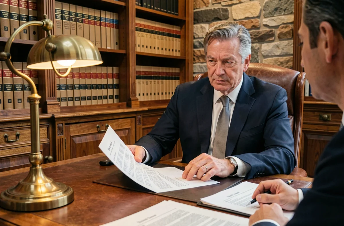 Maître Bruno Bourchenin, spécialiste en droit commercial et contentieux à Metz, travaillant dans un bureau avec murs en pierre