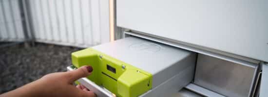green and white plastic box