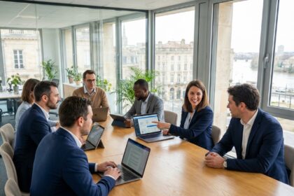 Groupe de professionnels à Bordeaux lors d'une réunion