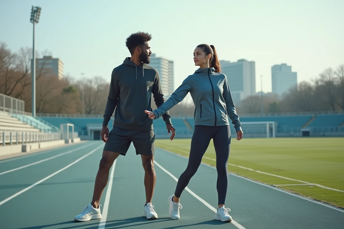 Deux collègues de Chronopost pratiquant le sport grâce aux activités financées par le CSE en entreprise